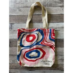 Shiseido Ginza Tokyo Canvas Grocery Shopping Reusable Tote Shoulder Bag